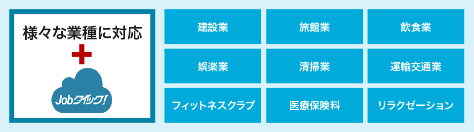 様々な業種に対応